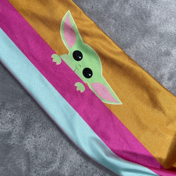 GoldSheep Leggings Bra Set Gold Large Grogu Mandalorian Sporty Athleisure Gym - Picture 11 of 14